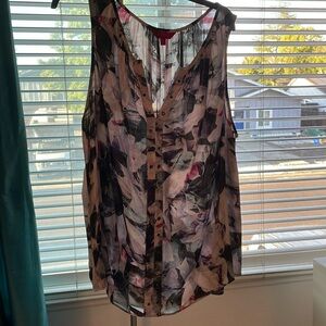 Jennifer Lopez lightweight sleeveless blouse, abstract pattern size 2X